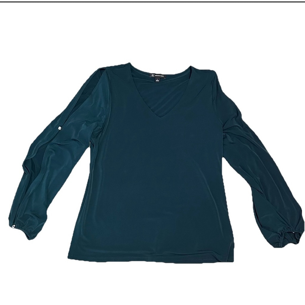 Women's INC International Concepts Blouse Size L Green